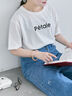 グリッターロゴTシャツ（オフホワイト）｜ehka sopo（エヘカソポ）通販