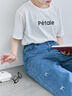 グリッターロゴTシャツ（オフホワイト/チャコールグレー/ベージュ）｜ehka sopo（エヘカソポ）通販