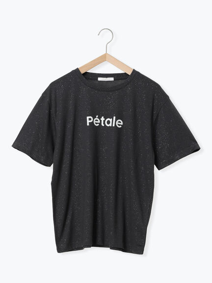 グリッターロゴTシャツ（オフホワイト/チャコールグレー/ベージュ）｜ehka sopo（エヘカソポ）通販