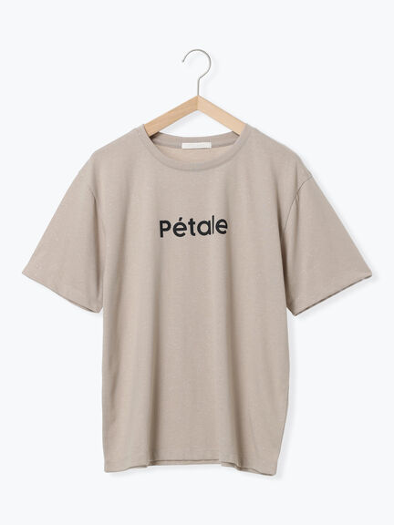 グリッターロゴTシャツ（オフホワイト/チャコールグレー/ベージュ）｜ehka sopo（エヘカソポ）通販