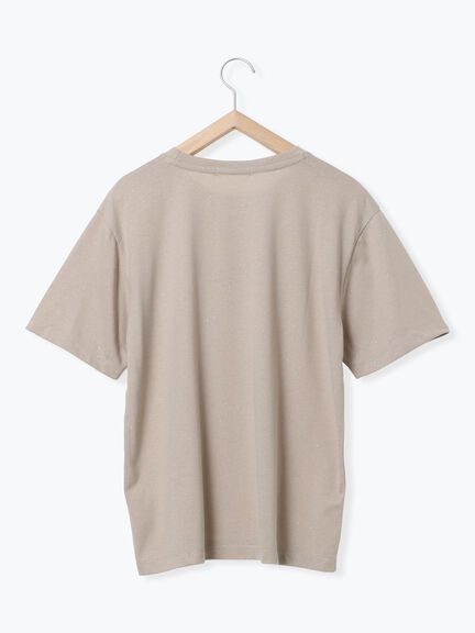 グリッターロゴTシャツ（オフホワイト/チャコールグレー/ベージュ）｜ehka sopo（エヘカソポ）通販