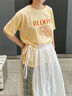花モチーフTシャツ（オフホワイト/イエロー/ネイビー）｜ehka sopo（エヘカソポ）通販