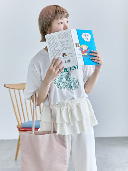 花モチーフTシャツ（オフホワイト/イエロー/ネイビー）｜ehka sopo（エヘカソポ）通販