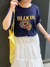 花モチーフTシャツ（オフホワイト/イエロー/ネイビー）｜ehka sopo（エヘカソポ）通販