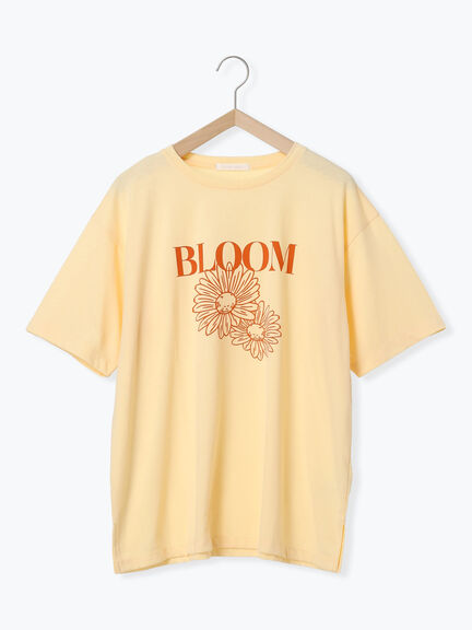 花モチーフTシャツ（オフホワイト/イエロー/ネイビー）｜ehka sopo（エヘカソポ）通販