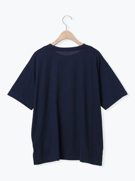 花モチーフTシャツ（オフホワイト/イエロー/ネイビー）｜ehka sopo（エヘカソポ）通販