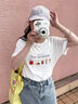 フードプリントTシャツ（オフホワイト/グレー/ピンク）｜ehka sopo（エヘカソポ）通販