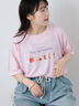 フードプリントTシャツ（ピンク）｜ehka sopo（エヘカソポ）通販