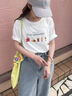 フードプリントTシャツ（オフホワイト/グレー/ピンク）｜ehka sopo（エヘカソポ）通販