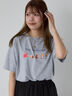 フードプリントTシャツ（オフホワイト/グレー/ピンク）｜ehka sopo（エヘカソポ）通販