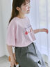 フードプリントTシャツ（オフホワイト/グレー/ピンク）｜ehka sopo（エヘカソポ）通販