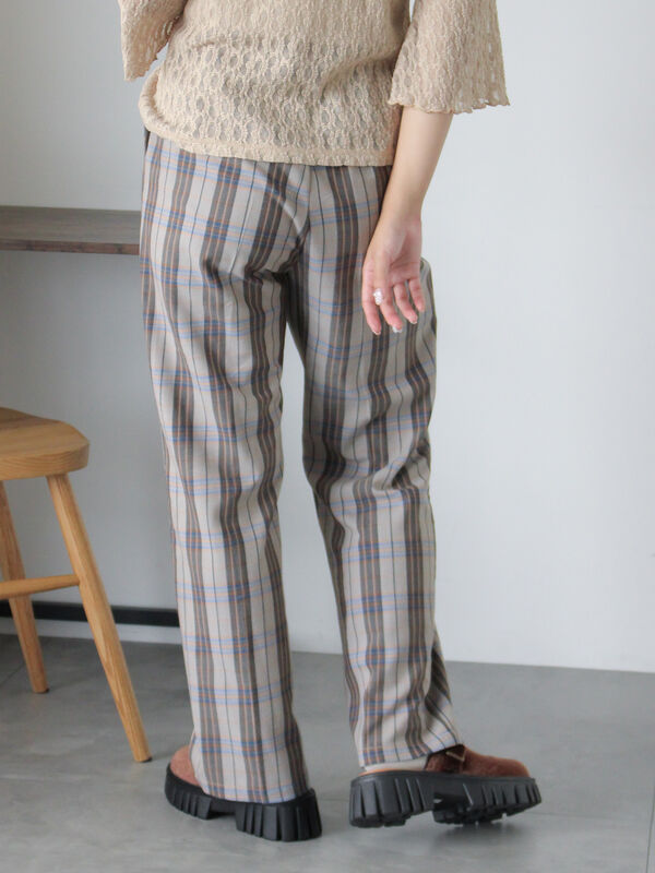 専用33点 センタープレスストレートスラックス（グレー/チャコールグレー