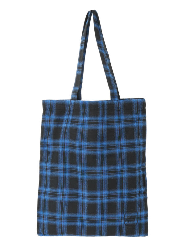 セール】 チェックトートバッグ（ブラック/レッド/イエロー/ブルー