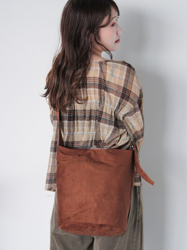 エコスウェードバケツバッグ（キャメル）｜ehka sopo（エヘカソポ）通販