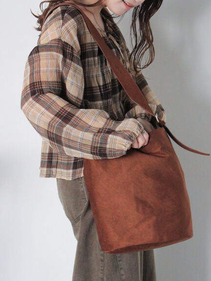 エコスウェードバケツバッグ（グレー/ベージュ/キャメル）｜ehka sopo（エヘカソポ）通販