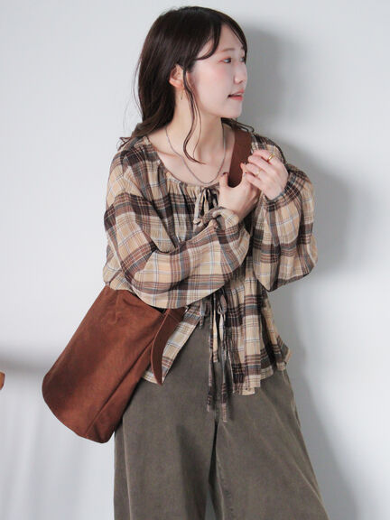 エコスウェードバケツバッグ（グレー/ベージュ/キャメル）｜ehka sopo（エヘカソポ）通販