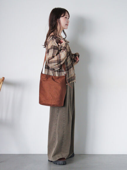 エコスウェードバケツバッグ（グレー/ベージュ/キャメル）｜ehka sopo（エヘカソポ）通販