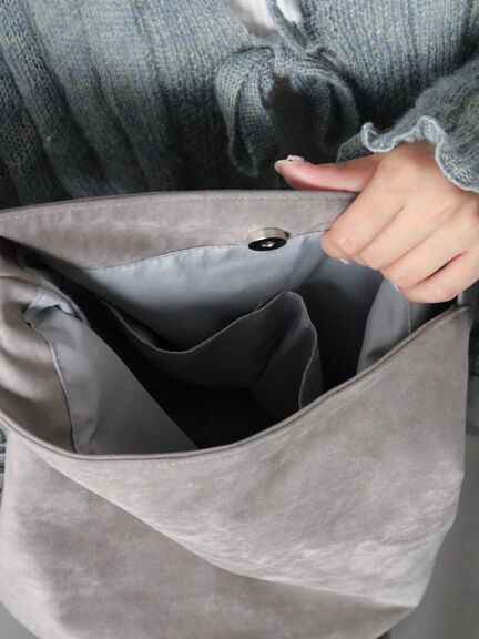 エコスウェードバケツバッグ（グレー/ベージュ/キャメル）｜ehka sopo（エヘカソポ）通販