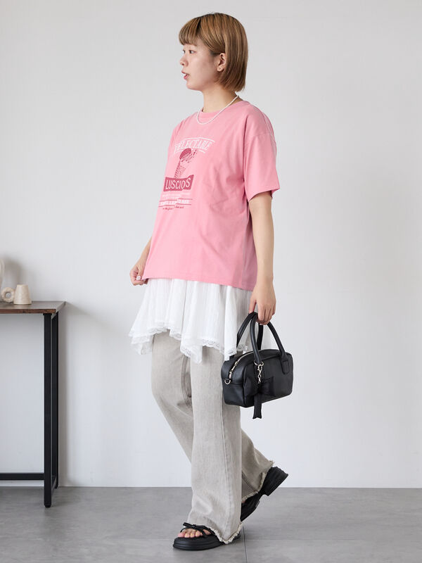 アイスクリームプリントTシャツ（オフホワイト/ピンク/ミント