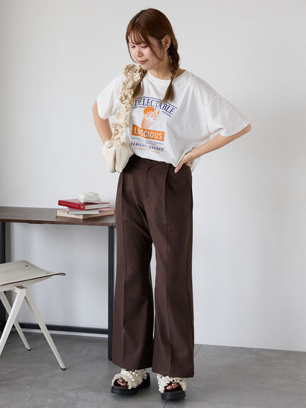 アイスクリームプリントTシャツ（オフホワイト/ピンク/ミント/サックスブルー）｜ehka sopo（エヘカソポ）通販