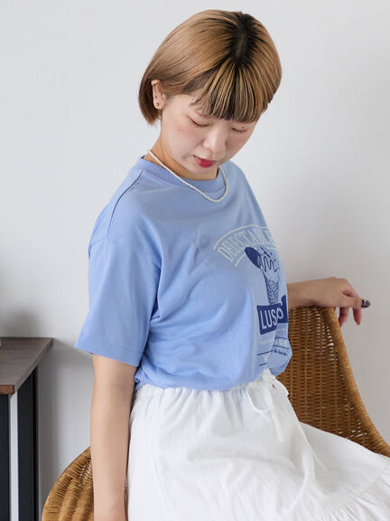 アイスクリームプリントTシャツ（オフホワイト/ピンク/ミント/サックスブルー）｜ehka sopo（エヘカソポ）通販