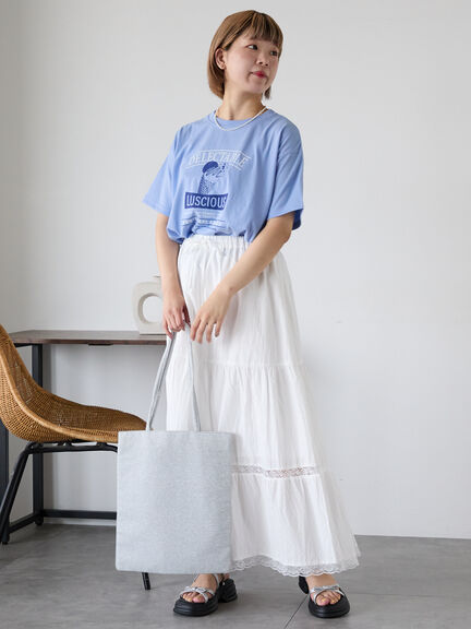 アイスクリームプリントTシャツ（オフホワイト/ピンク/ミント/サックスブルー）｜ehka sopo（エヘカソポ）通販
