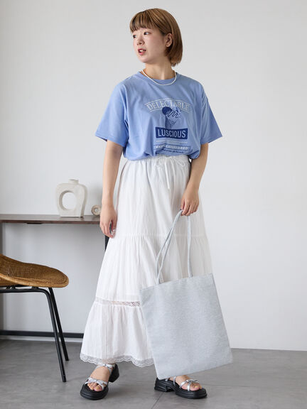 アイスクリームプリントTシャツ（オフホワイト/ピンク/ミント/サックスブルー）｜ehka sopo（エヘカソポ）通販