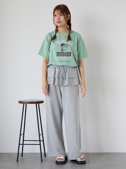 アイスクリームプリントTシャツ（オフホワイト/ピンク/ミント/サックスブルー）｜ehka sopo（エヘカソポ）通販
