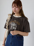 わんこプリントリンガーTシャツ（チャコールグレー）｜ehka sopo（エヘカソポ）通販