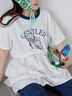 わんこプリントリンガーTシャツ（オフホワイト/チャコールグレー/グリーン/サックスブルー）｜ehka sopo（エヘカソポ）通販