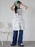 わんこプリントリンガーTシャツ（オフホワイト/チャコールグレー/グリーン/サックスブルー）｜ehka sopo（エヘカソポ）通販
