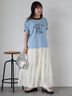 わんこプリントリンガーTシャツ（オフホワイト/チャコールグレー/グリーン/サックスブルー）｜ehka sopo（エヘカソポ）通販