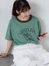 わんこプリントリンガーTシャツ（オフホワイト/チャコールグレー/グリーン/サックスブルー）｜ehka sopo（エヘカソポ）通販