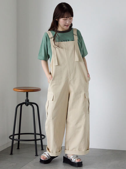 わんこプリントリンガーTシャツ（オフホワイト/チャコールグレー/グリーン/サックスブルー）｜ehka sopo（エヘカソポ）通販