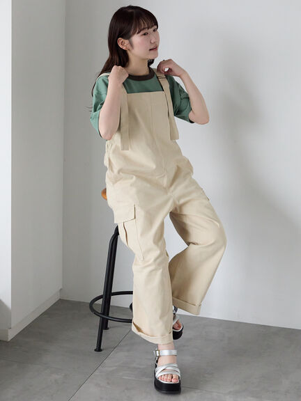 わんこプリントリンガーTシャツ（オフホワイト/チャコールグレー/グリーン/サックスブルー）｜ehka sopo（エヘカソポ）通販