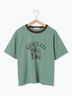 わんこプリントリンガーTシャツ（オフホワイト/チャコールグレー/グリーン/サックスブルー）｜ehka sopo（エヘカソポ）通販