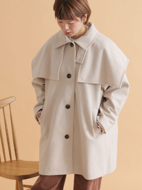 ケープコート（ブラック/ベージュ/ブラウン/アウター/コート ）| ehka