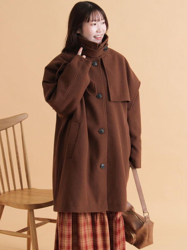 ケープコート（ブラック/ベージュ/ブラウン/アウター/コート ）| ehka