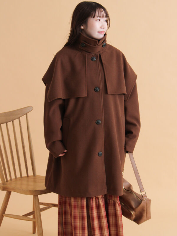ケープコート（ブラック/ベージュ/ブラウン/アウター/コート ）| ehka