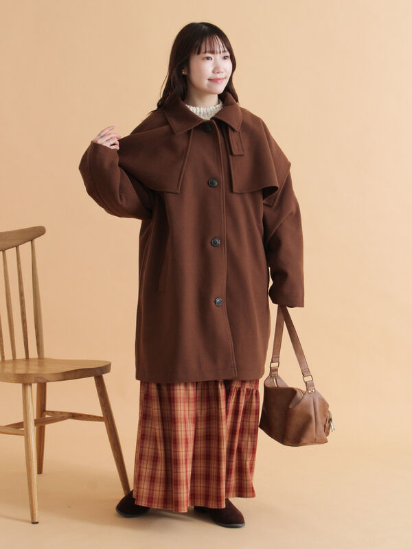 きのこま　エポカ　コート ケープコート（ブラック/ベージュ/ブラウン/アウター/コート ）| ehka