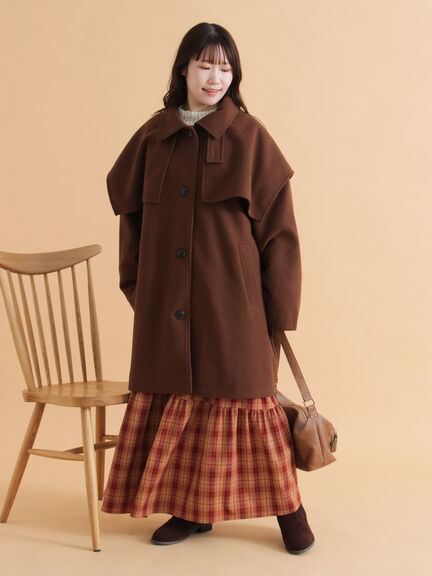 ケープコート（ブラック/ベージュ/ブラウン）｜ehka sopo（エヘカソポ）通販