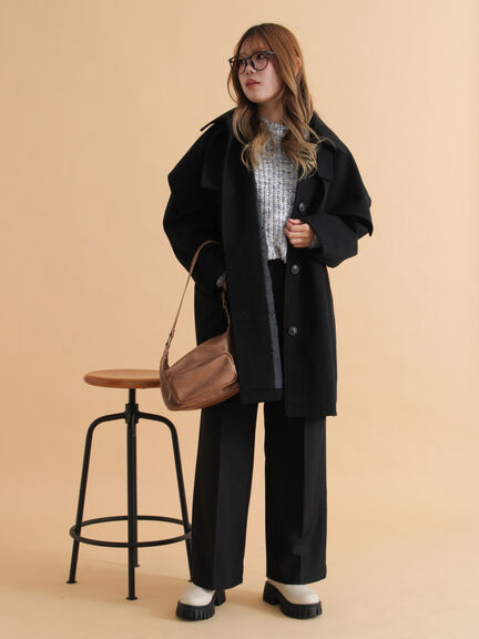 ケープコート（ブラック/ベージュ/ブラウン）｜ehka sopo（エヘカソポ）通販