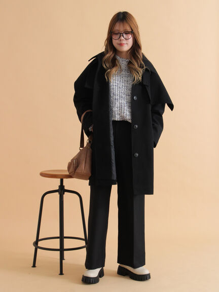 ケープコート（ブラック/ベージュ/ブラウン）｜ehka sopo（エヘカソポ）通販