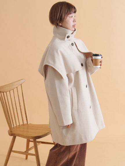 ケープコート（ブラック/ベージュ/ブラウン）｜ehka sopo（エヘカソポ）通販