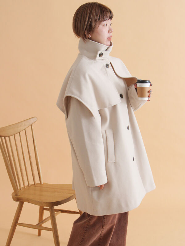 ケープコート（ブラック/ベージュ/ブラウン/アウター/コート ）| ehka