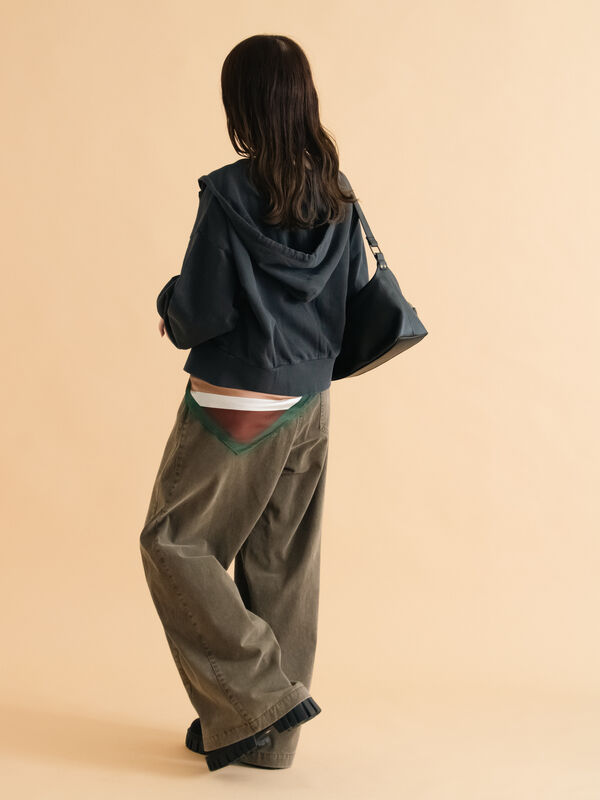 salsation ウエア　ポルソパンツ L 茶系 セール】 フローラルボアフリースパンツ （チノ・ワークパンツ