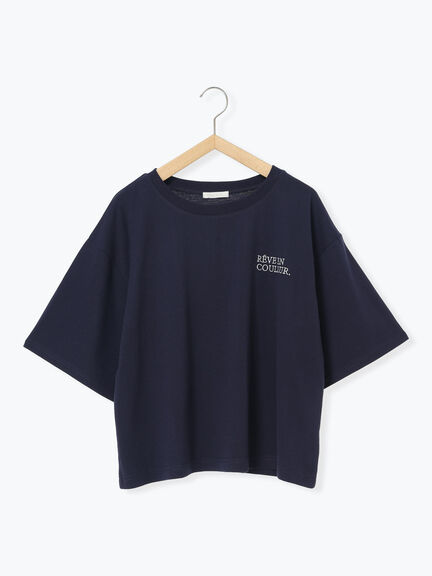 ロゴ刺繍フレア袖カットソー（オフホワイト/ベージュ/グリーン/ネイビー）｜ehka sopo（エヘカソポ）通販