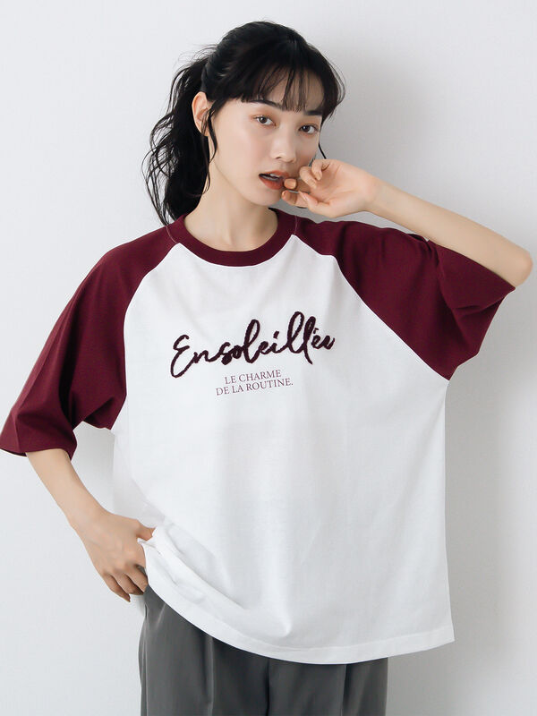 歯ブラシ刺繍ラグランT（オフホワイト）｜ehka sopo（エヘカソポ）通販