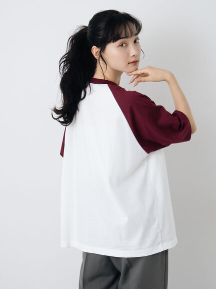 歯ブラシ刺繍ラグランT（オフホワイト/チャコールグレー/ブルー/キナリ）｜ehka sopo（エヘカソポ）通販
