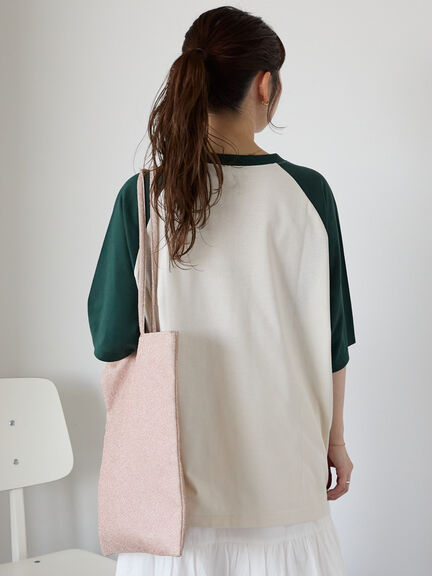 歯ブラシ刺繍ラグランT（オフホワイト/チャコールグレー/ブルー/キナリ）｜ehka sopo（エヘカソポ）通販